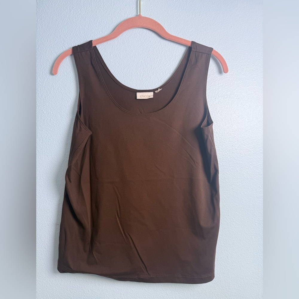 Chico's Chocolate Brown Scoop Neck Tank